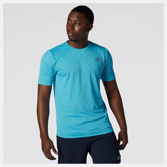 New Balance Men's Q Speed Fuel Jacquard Short Sleeve (Blue) Size XL NWT RARE!! - Picture 1 of 7